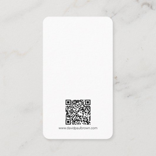 縦型ミニマル医用ドクターフォトQRコード 名刺 (裏面)