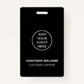 縦型モダンビジネスロゴスタッフ名の役職 バッジ (正面)