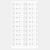 縦型モダンミニマルろうそく白い物ラベル ラベル (シート)