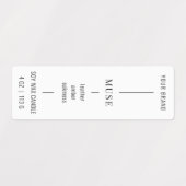 縦型モダンミニマルろうそく白い物ラベル ラベル (デザイン1)