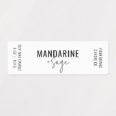 縦型モダンミニマルろうそく白い物ラベル ラベル (デザイン1)