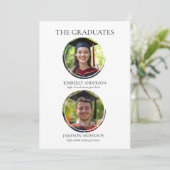 縦型モダン共同卒業党招待状 招待状 (スタンド正面)