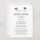 縦型モダン共同卒業党招待状 招待状 (裏面)