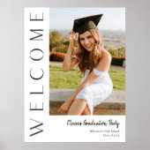 縦型モダン写真卒業パーティーへようこそ ポスター (正面)