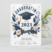 縦型モダン写真卒業招待状クラス 招待状 (スタンド正面)