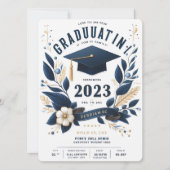 縦型モダン写真卒業招待状クラス 招待状 (正面)