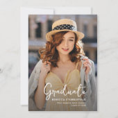 縦型モダン写真卒業2025 招待状 (正面)