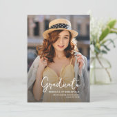 縦型モダン写真卒業2025 招待状 (スタンド正面)