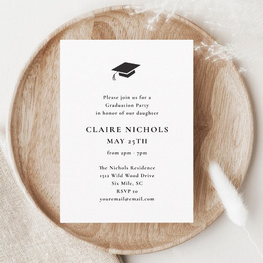 縦型モダン写真卒業 エンクロージャーカード