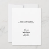 縦型モダン写真卒業 サンキューカード (裏面)