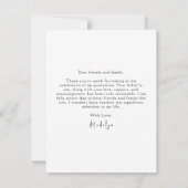 縦型モダン写真卒業 サンキューカード (裏面)