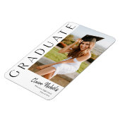 縦型モダン写真卒業 マグネット (左側)