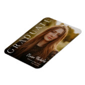 縦型モダン写真卒業 マグネット (左側)