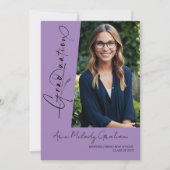 縦型モダン写真卒業 招待状 (正面)