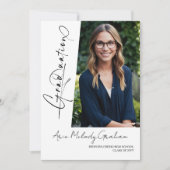 縦型モダン写真卒業 招待状 (正面)