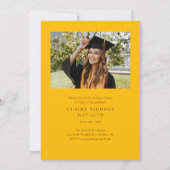 縦型モダン写真卒業 招待状 (裏面)