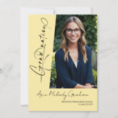 縦型モダン写真卒業 招待状 (正面)