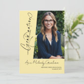 縦型モダン写真卒業 招待状 (スタンド正面)