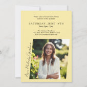 縦型モダン写真卒業 招待状 (裏面)