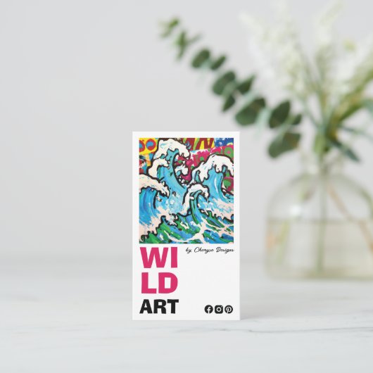 縦型モダン名刺 名刺 (スタンド正面)