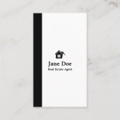 縦型モダン白黒実在不動産 名刺 (正面)