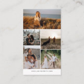 縦型モダン6フォトコラージフォトグラファー 名刺 (裏面)