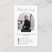 縦型モダン6フォトコラージフォトグラファー 名刺 (正面)