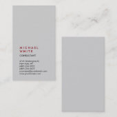 縦型ライトグレープロフェッショナルトレンディー 名刺 (正面/裏面)