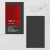 縦型レッドグレーシックコンサルタント名刺 名刺 (正面/裏面)