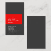 縦型レッドグレープロフェッショナル名刺 名刺 (正面/裏面)