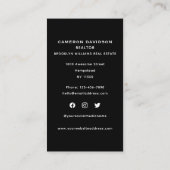 縦型不動産仲介業者実在不動産代理業者ソーシャルメディア 名刺 (裏面)