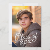 縦型写真卒業発表招待状 招待状 (正面)