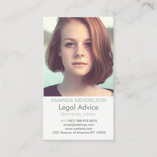 縦型写真白 名刺 (正面)