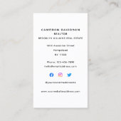 縦型実在不動産不動産仲介業者ソーシャルメディア 名刺 (裏面)