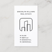 縦型実在不動産不動産仲介業者ソーシャルメディア 名刺 (正面)