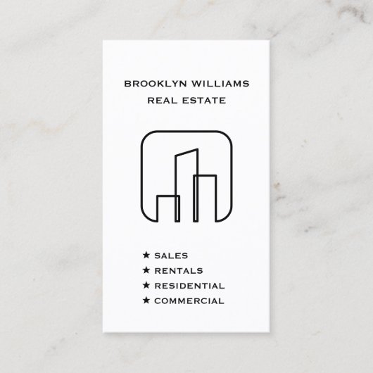 縦型実在不動産不動産仲介業者ソーシャルメディア 名刺 (正面)