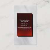 縦型平灰色レッド魅力的な名刺 名刺 (裏面)