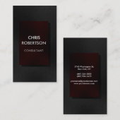 縦型平灰色レッド魅力的な名刺 名刺 (正面/裏面)