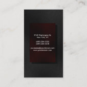 縦型平灰色レッド魅力的な名刺 名刺 (裏面)