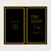 縦型折り畳み名刺 名刺 (外部フラット)