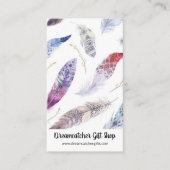 縦型水彩羽名刺 名刺 (正面)