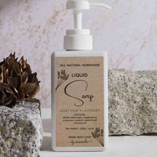 縦型自家製の液体体石鹸ラベル ラベル