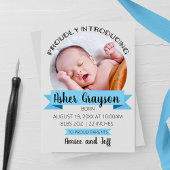 縦型自慢誕生発表 案内状