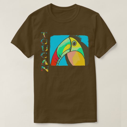 縦型芸術的TOCAN付き文字 Tシャツ (デザイン正面)