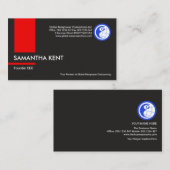 縦型赤コラム·マンパワー·ストライプコンサルタント 名刺 (正面/裏面)