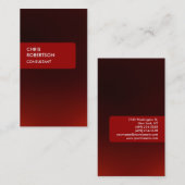 縦型赤ストライプチャーム魅力的名刺 名刺 (正面/裏面)