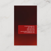 縦型赤ストライプチャーム魅力的名刺 名刺 (裏面)