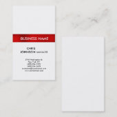 縦型赤白クリエイティブトレンディー名刺 名刺 (正面/裏面)