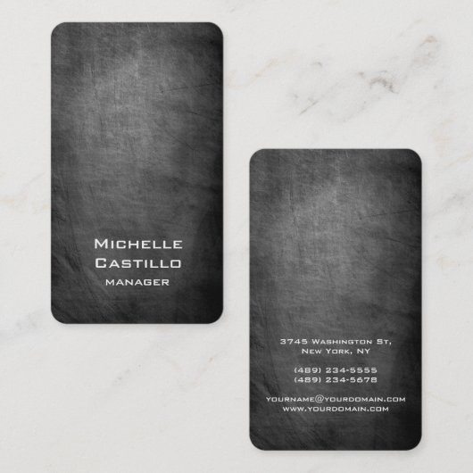 縦型黒板ユニークデザイン 名刺 (正面/裏面)