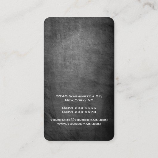 縦型黒板ユニークデザイン 名刺 (裏面)